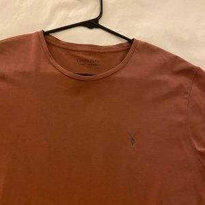 All Saints Dark red T shirt